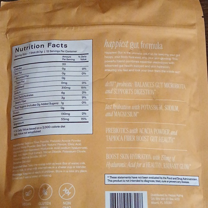 Happy Aging Electrolyte Hydration Powder 4 Flavor. 48 Servings 3.64oz Ea