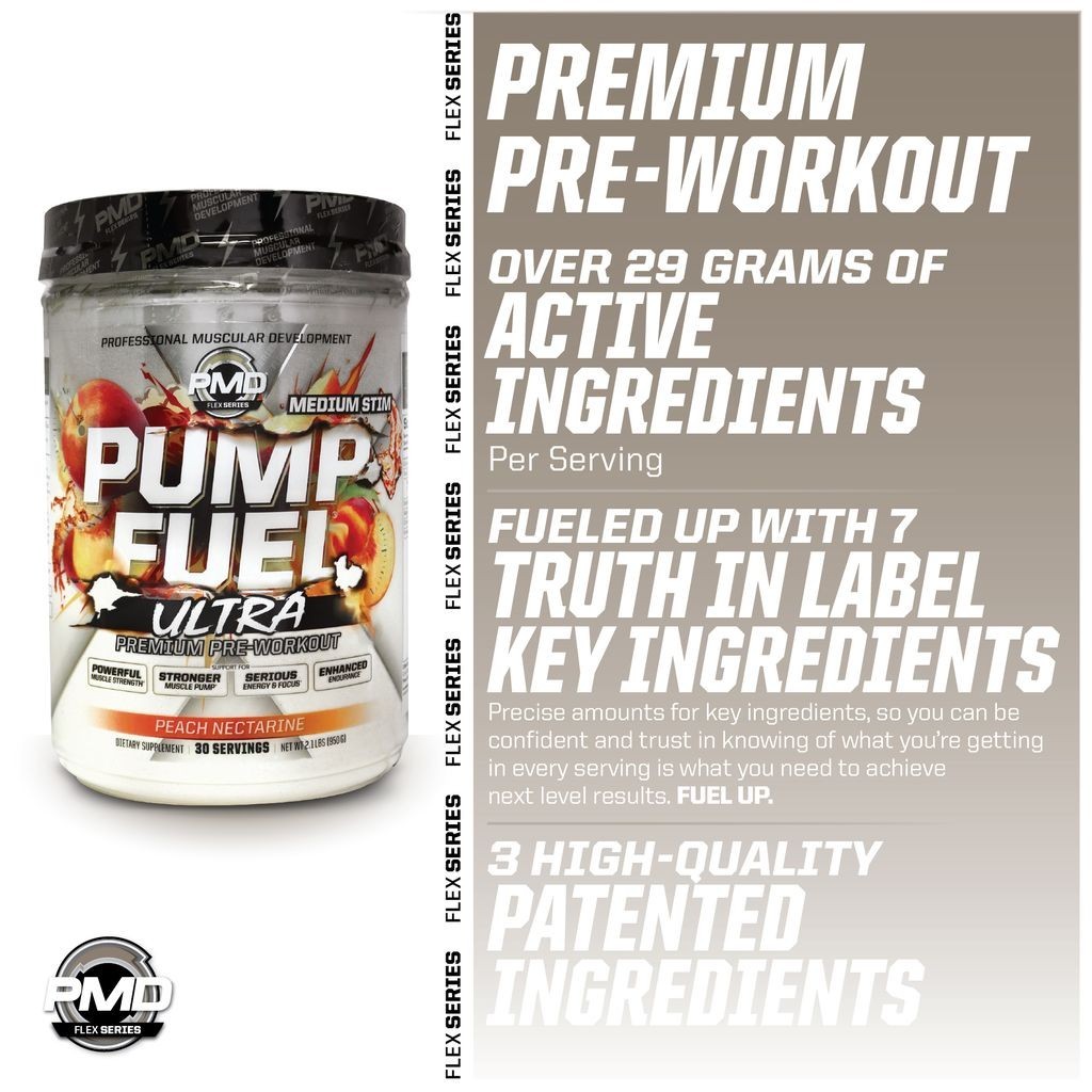 PMD SPORTS PUMP FUEL ULTRA – PRE WORKOUT – PEACH NECTARINE (30 Servings)