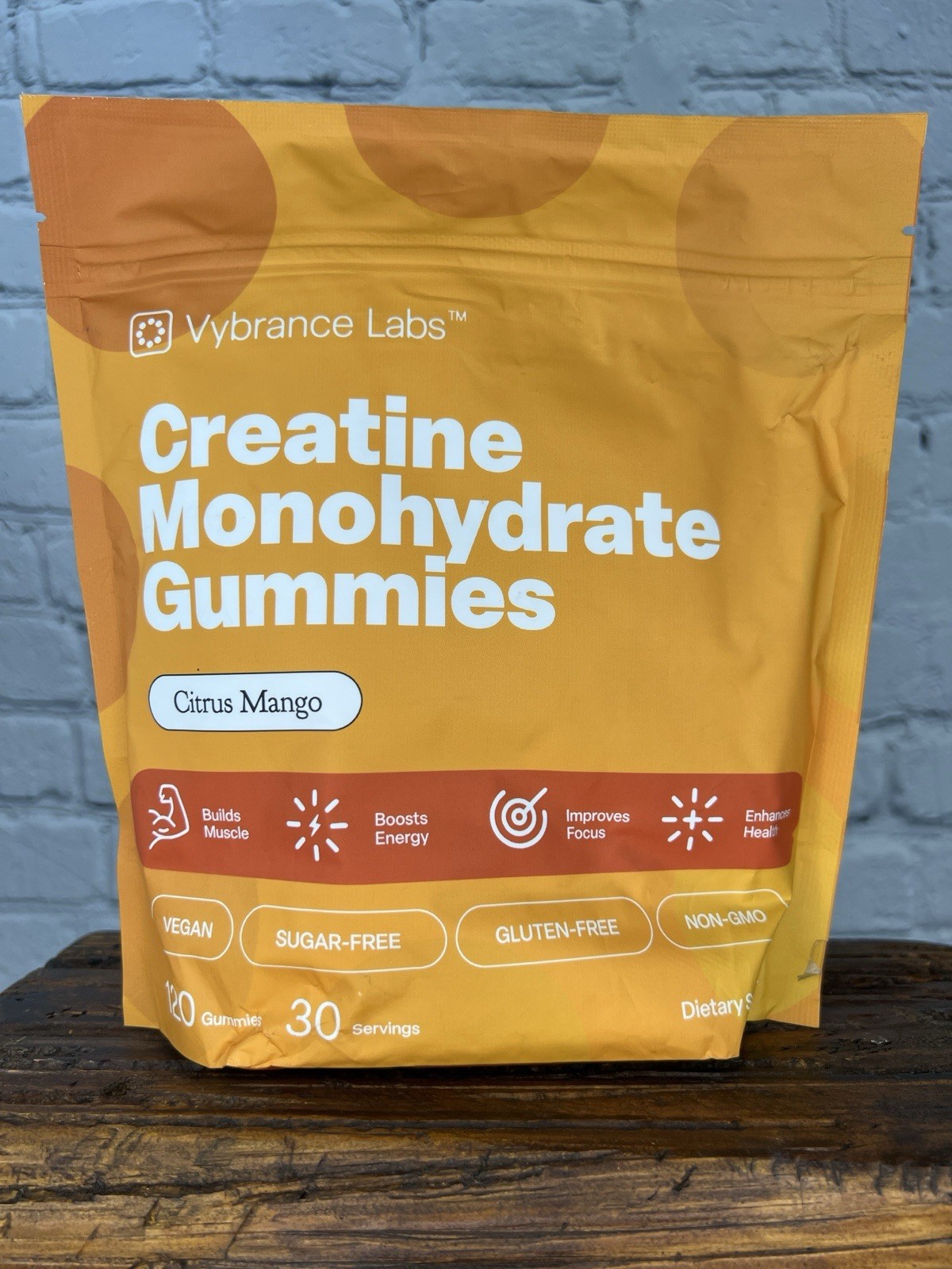 VYBRANCE LABS Creatine Gummies 5g Monohydrate 120 Count Sugar Free