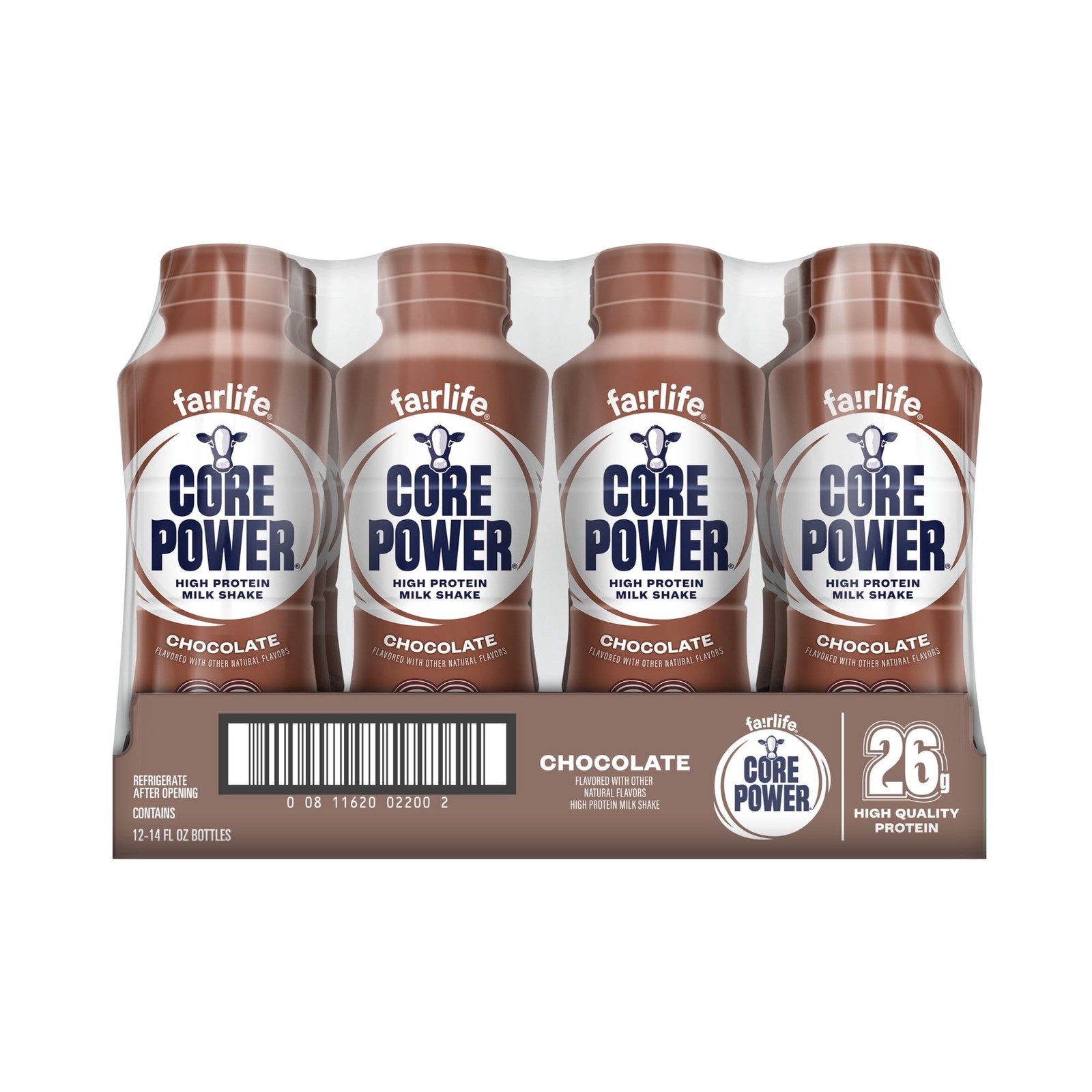 Core Power Protein Shake, Chocolate, 26g Bottle, 14oz, 12 Pack free shipping