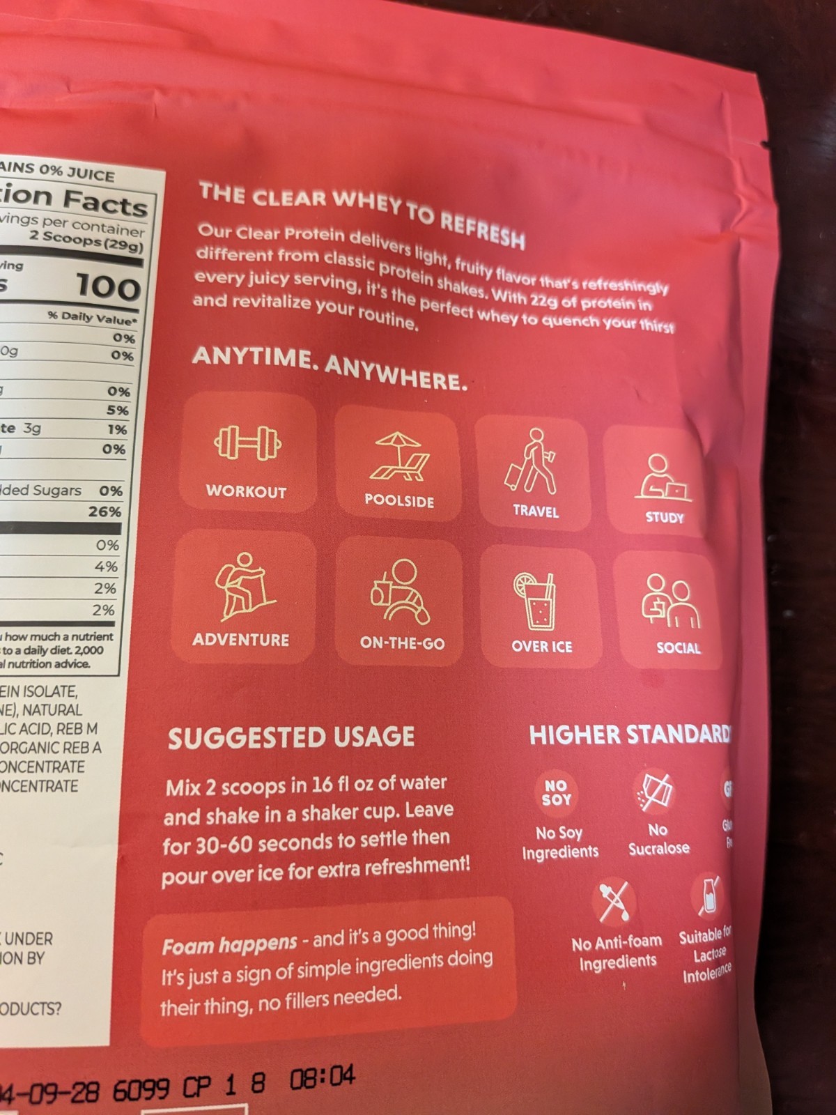 Orgain Clear Whey Protein Powder – Watermelon, 18.4 Oz