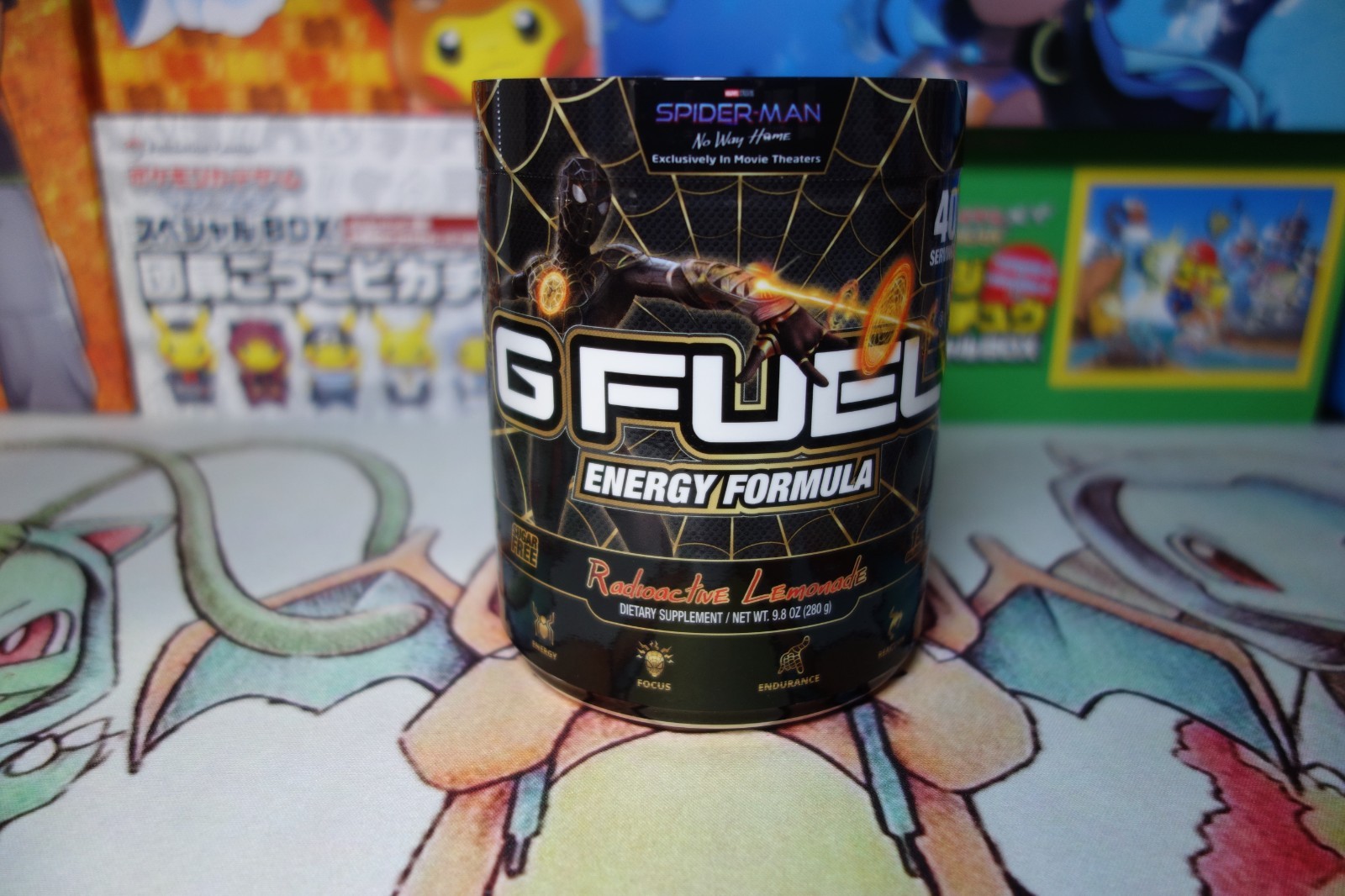 Spiderman No Way Home Black and Gold G fuel Collector’s Box Brand New On Hand!