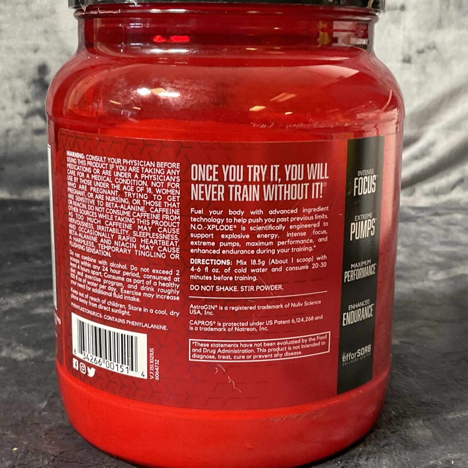 BSN N.O.-XPLODE Pre Workout Powder, Energy Supplement for Men and Women with Cre