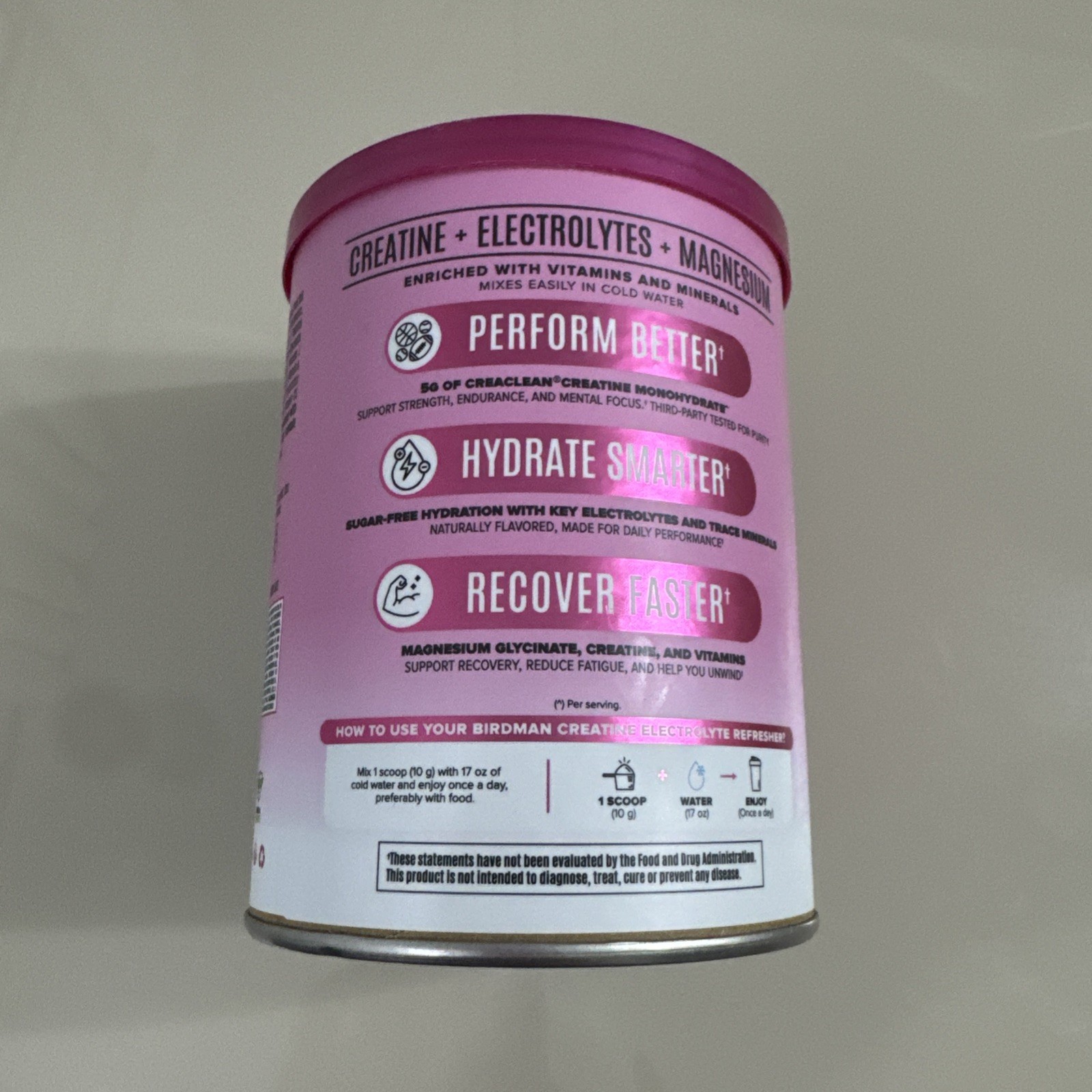 Birdman Creatine + Electrolyte Powder Strawberry Lemonade