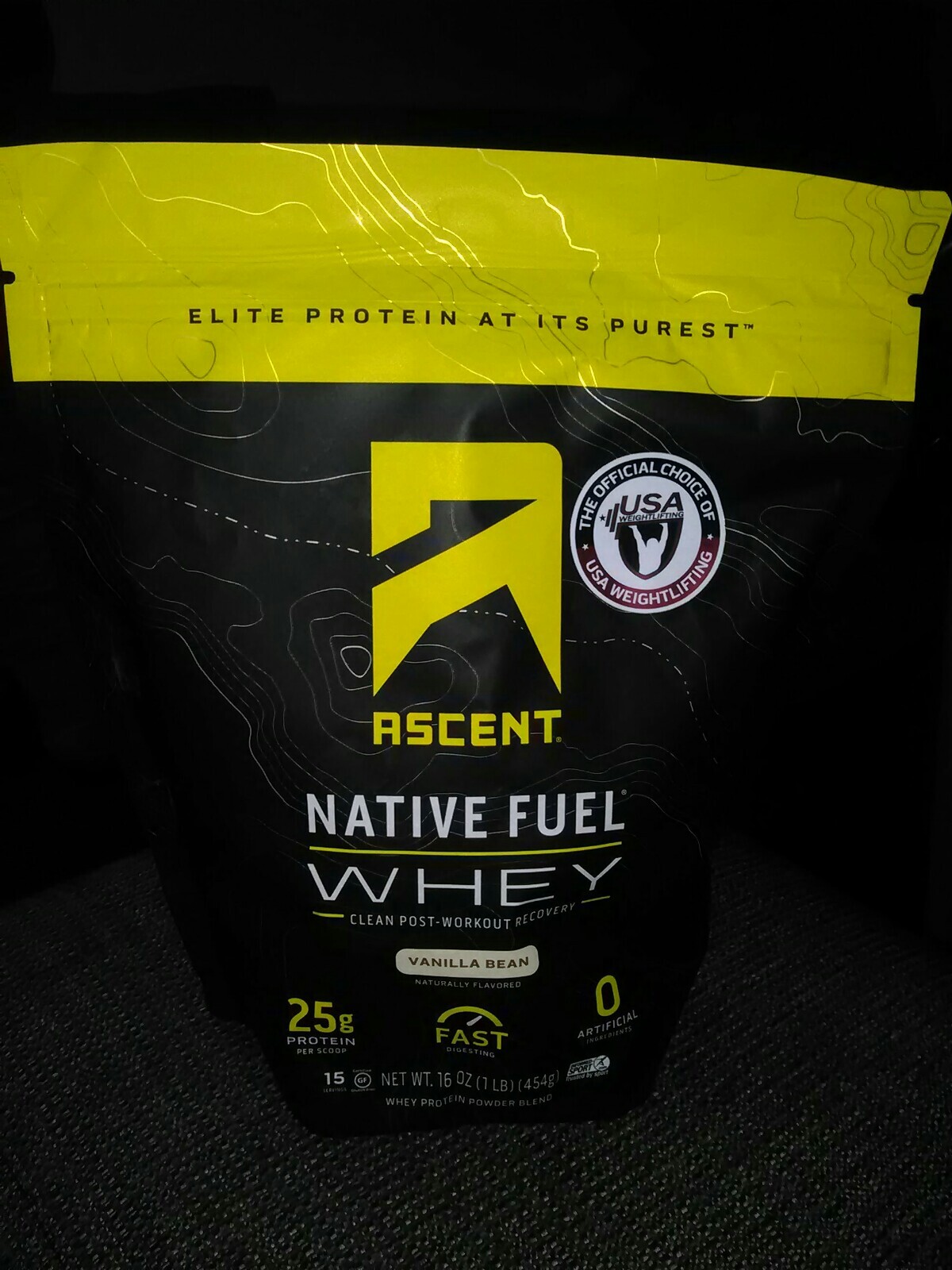 Ascent Whey Protein Powder * Vanilla Bean Flavor! 16 Oz. (1 lb. Sealed Bag)