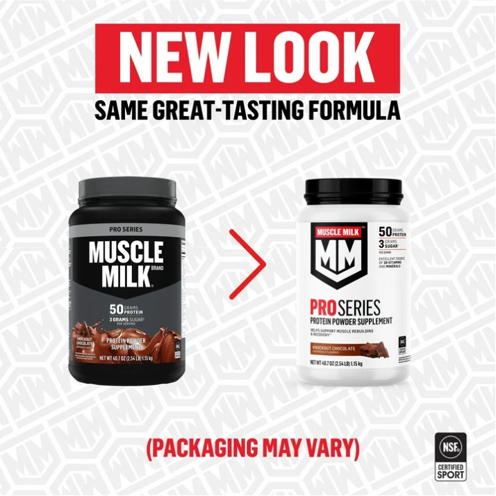 2 Pack Muscle Milk Pro Series Protein Powder,Intense Vanilla, 50g Protein,2lb Pk