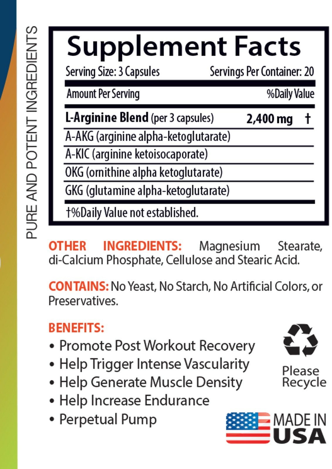nitric oxide capsules – Nitric Oxide 2400mg 1 Bottle – may lower blood pressure