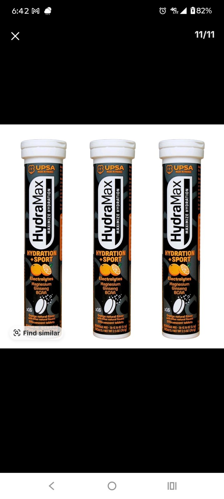 UPSA HydraMax Hydration & Sport Electrolyte 16 Tablets 3 Pack Orange