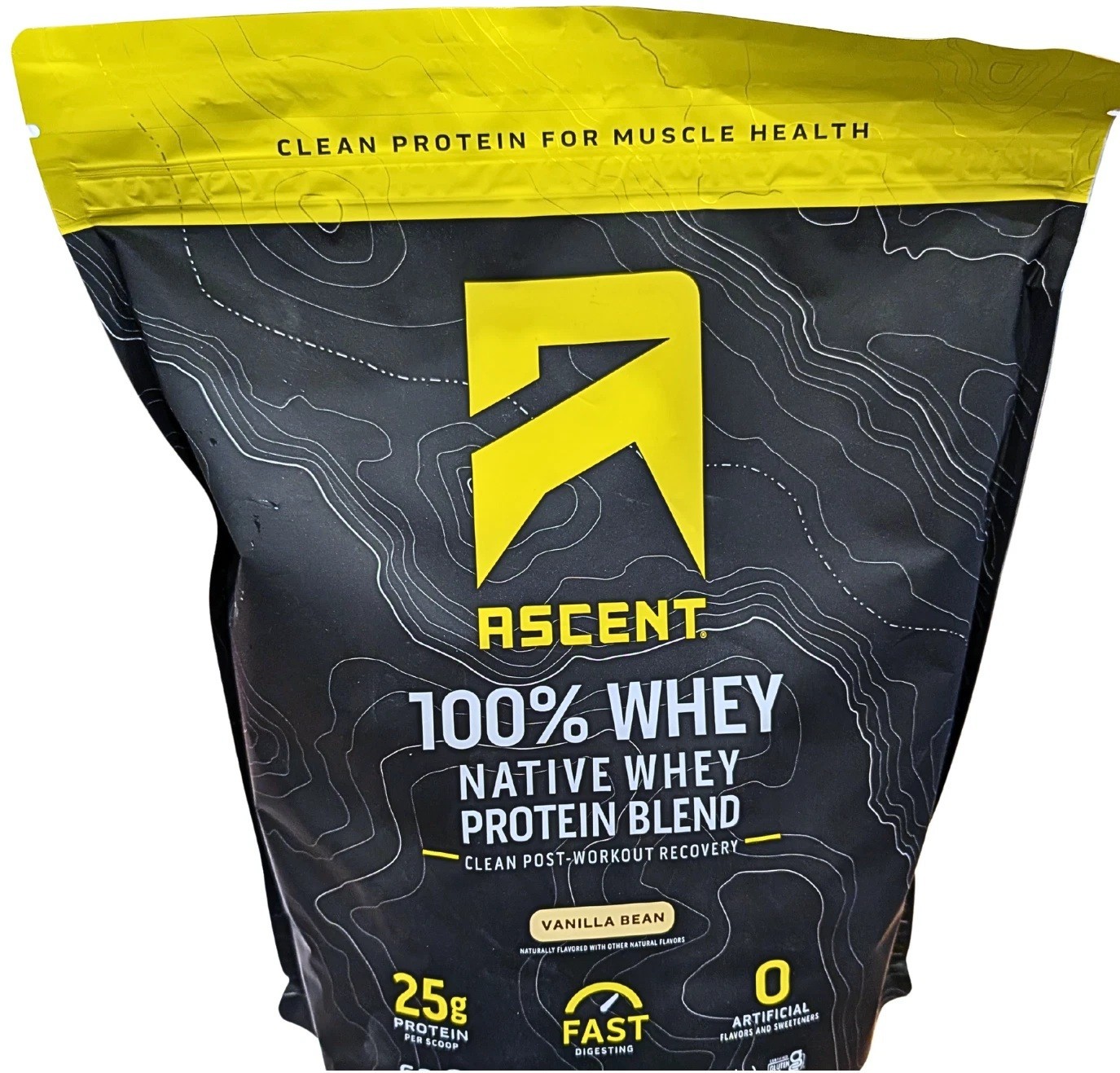 Ascent 100% Whey, Native Whey Protein Blend, Vanilla Bean (4.25 Pounds)