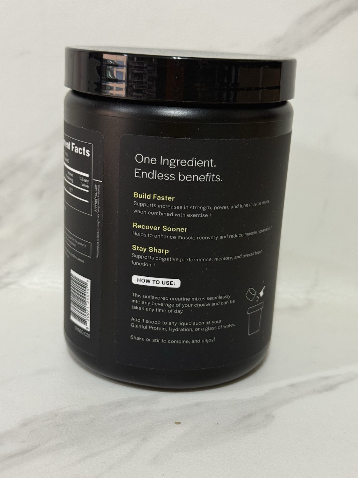 Gainful Creatine Monohydrate Powder 10.6 Oz Unflavored exp. 07/2027