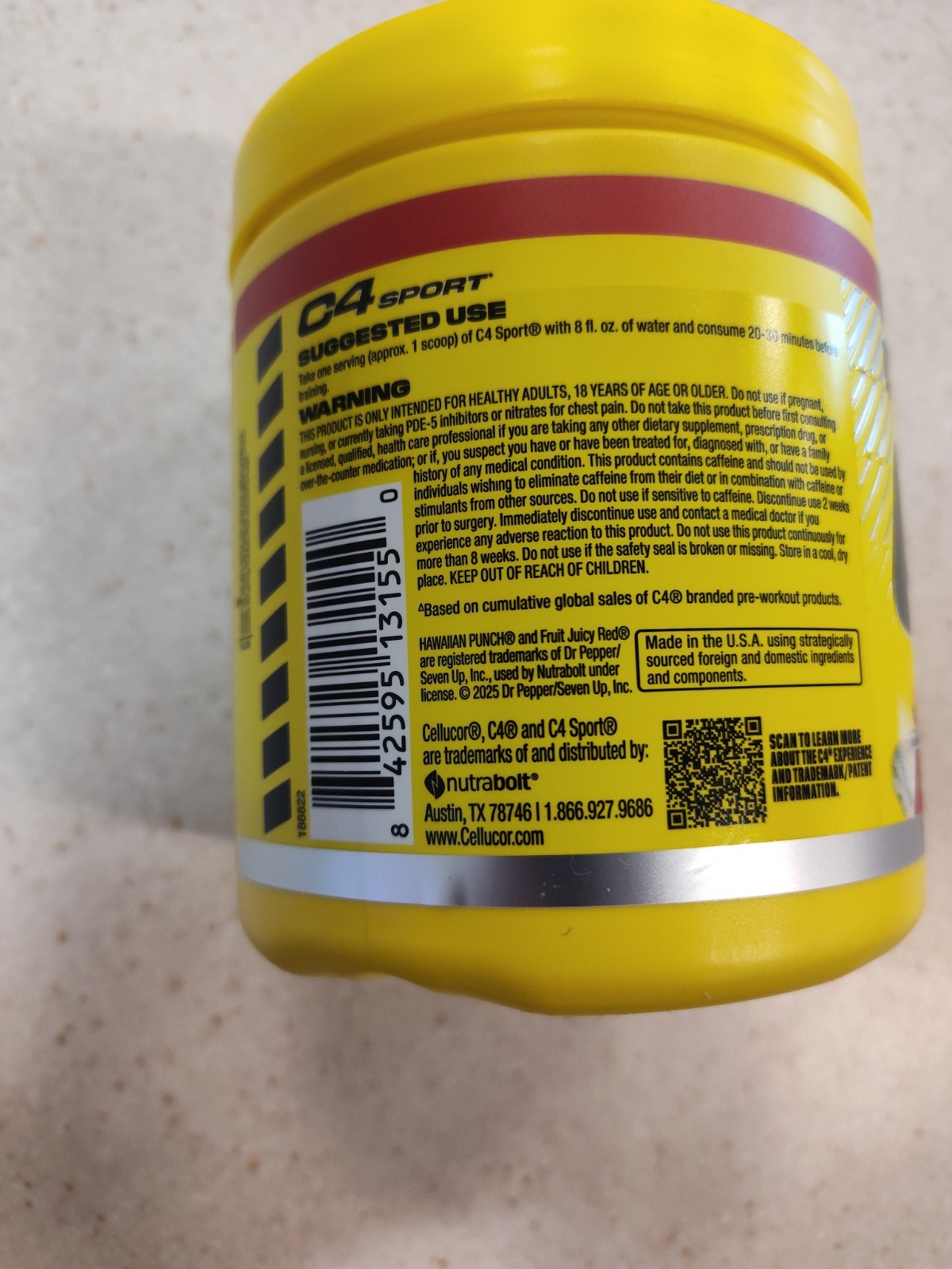 C4 Sport Pre Workout Powder Hawaiian Punch, 20 Servings Exp 12/27