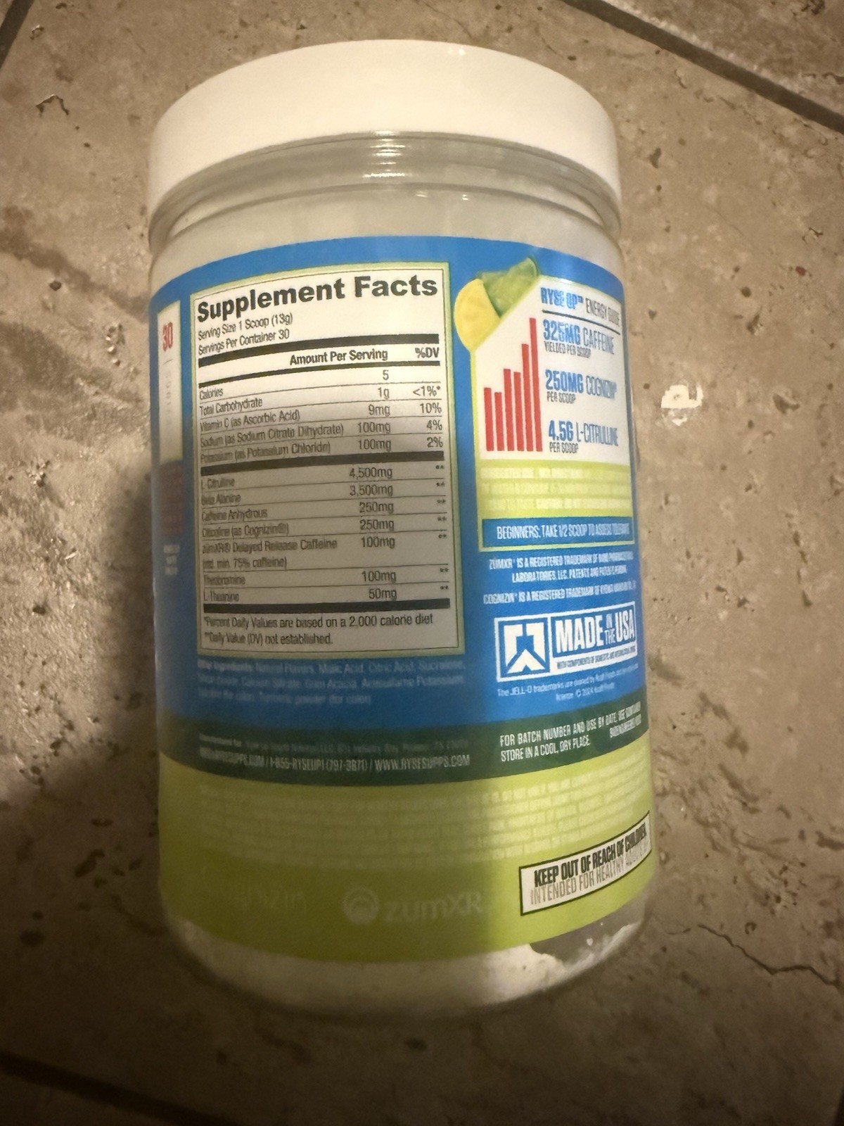 Ryse LOADED PRE 14 oz Size (30 Ser) JELL-O Series Lemon 🍋 Lime Fla BEST BY 7/26