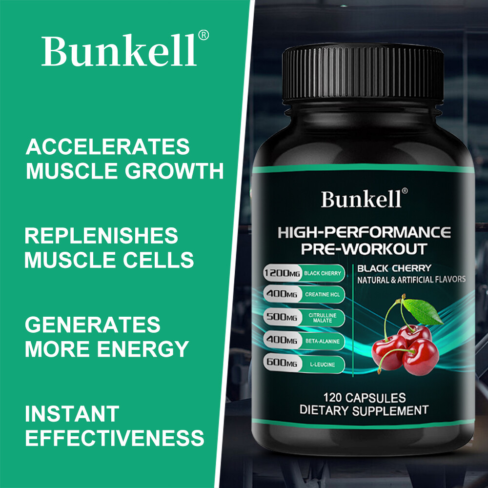 HIGH-PERFORMANCE PRE-WORKOUT BLACK CHERRY extract Capsules-muscle energy build