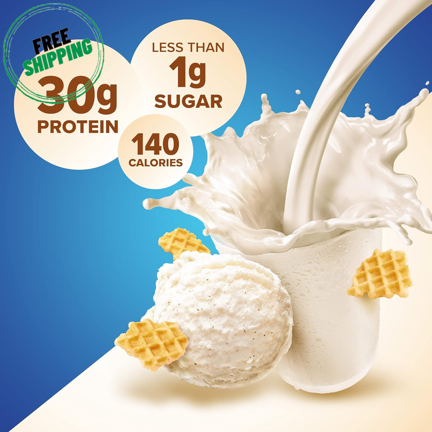 Pure Protein Vanilla Protein Shake, 30G Complete Protein, Vitamins A, C, D, and