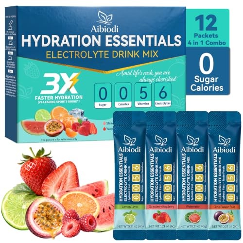 Electrolytes Powder Packets – Sugar Free & Zero Variety Pack – 12 Sticks