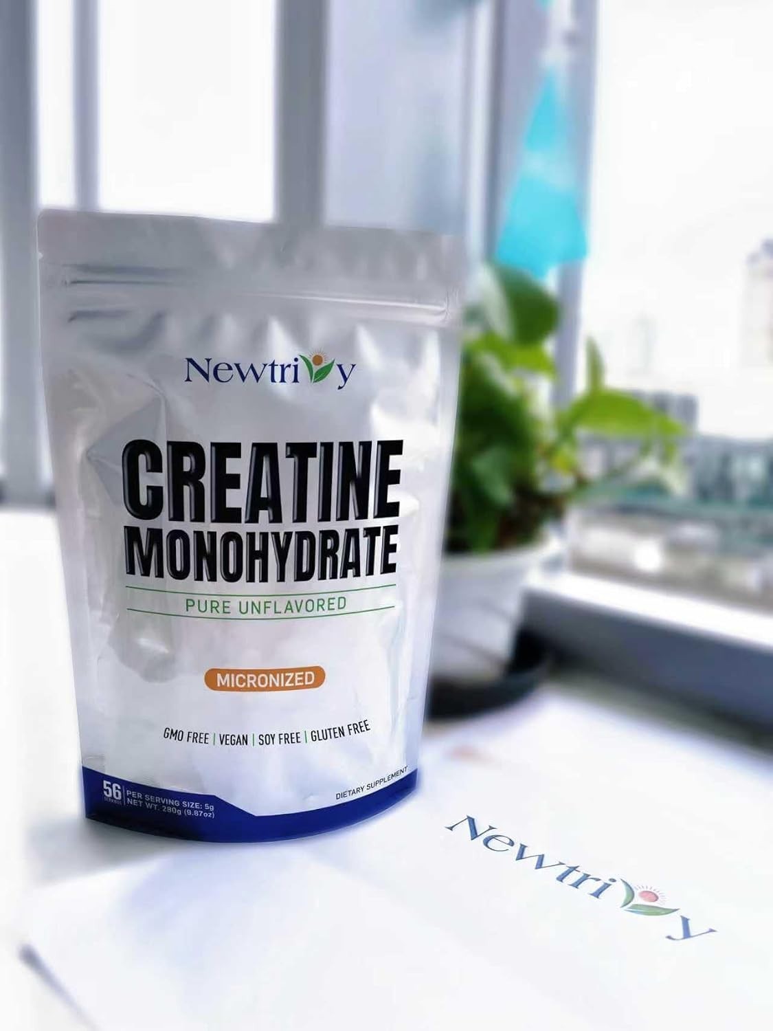 99.9% Pure Micronized Creatine Monohydrate Powder – 280g Unflavored, 56 Servings