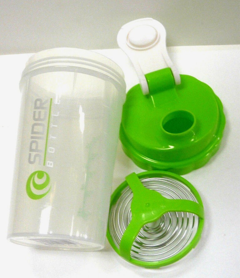 Spider bottle,protein shaker cup mini clear/Green cup Scale 16 oz