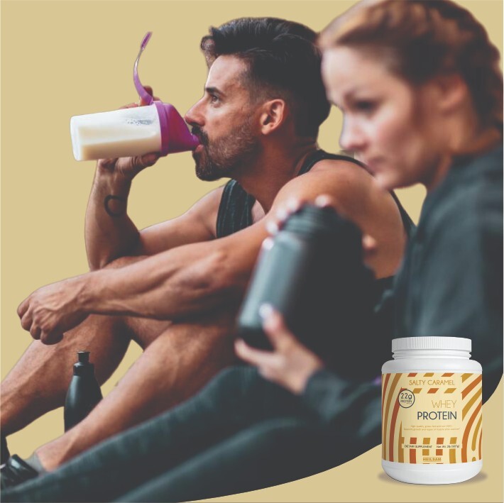 2lb Whey Protein | Salty caramel flavor | Low Fat-Low Carb-Low Calories |