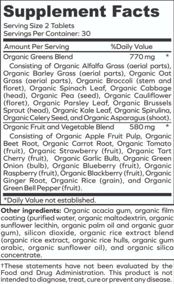envitamin Green Fuel Organic Greens Tablets