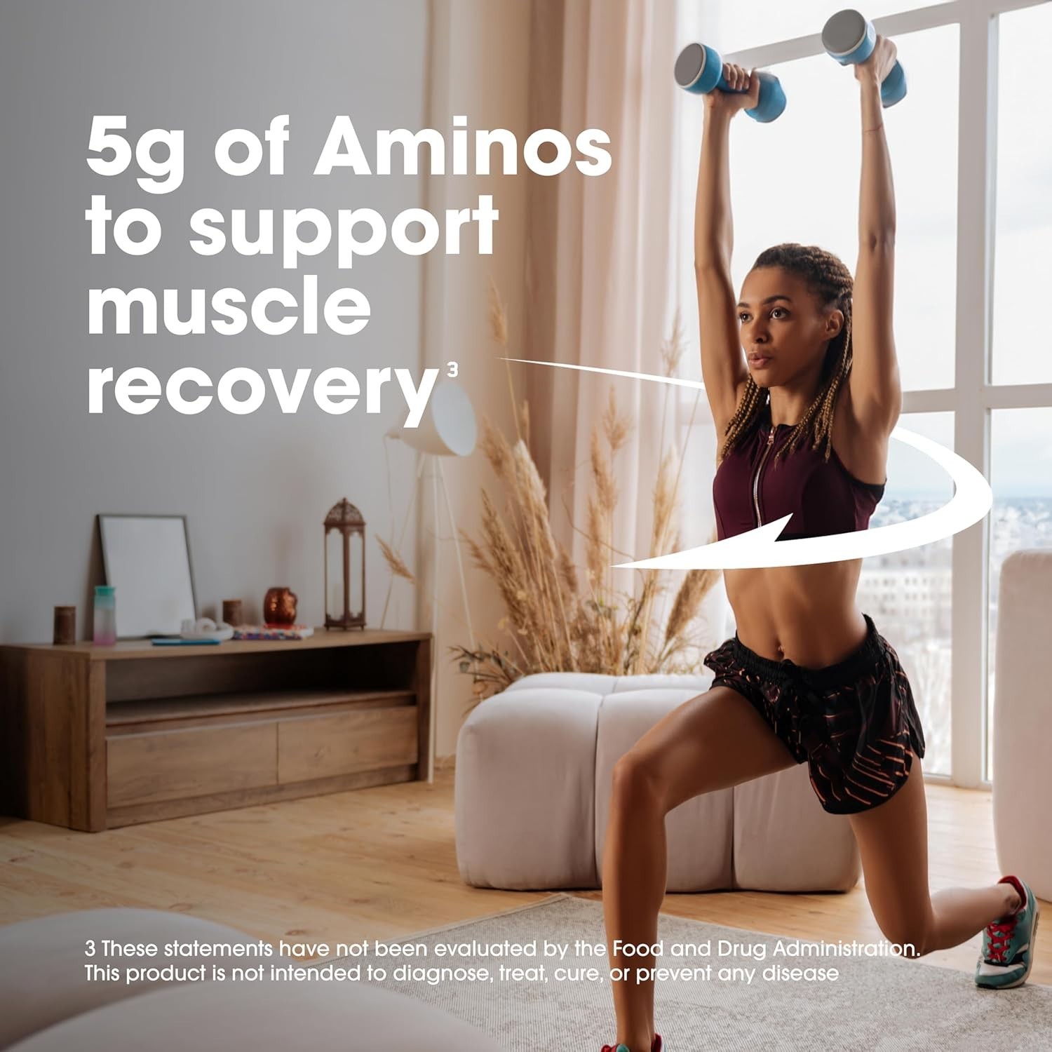 Amino Energy Powder – Peach Mango Tango, 100mg Caffeine per Serving, 30 Servings