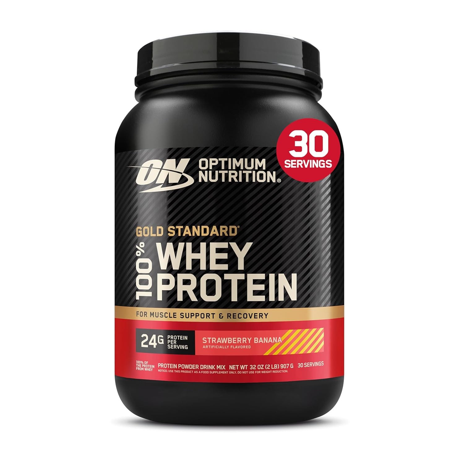 Optimum Nutrition Gold Standard 100% Whey Protein Strawberry Banana 2 Pounds