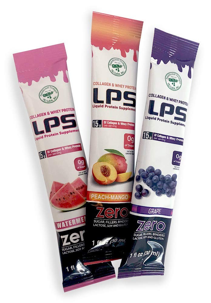 Nutritional Designs Liquid Collagen Whey Protein Supplement 100 Packets Sugar…