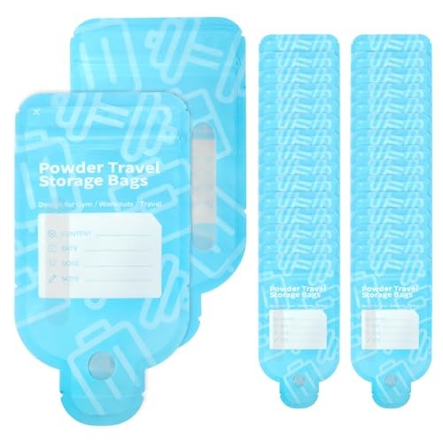 Protein Powder Travel Container BagsPcs Leakproof Bottle-Shaped Disposable 60
