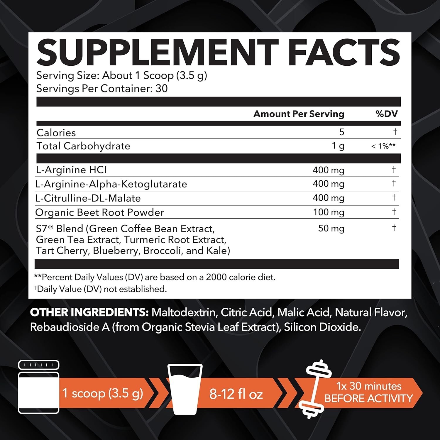 L Arginine Powder w/ L-Arginine HCl L-Arginine Supplement to Boost Nitric Oxide