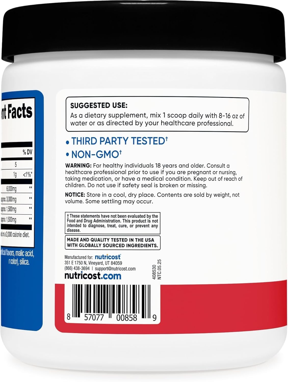 Nutricost BCAA Powder 2:1:1 (Strawberry Kiwi) 30 Servings