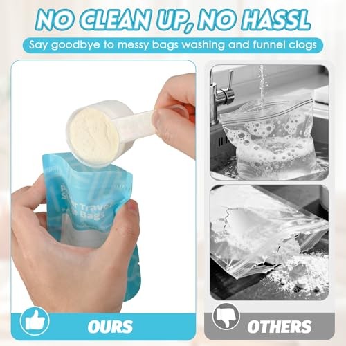 Protein Powder Travel Container BagsPcs Leakproof Bottle-Shaped Disposable 60