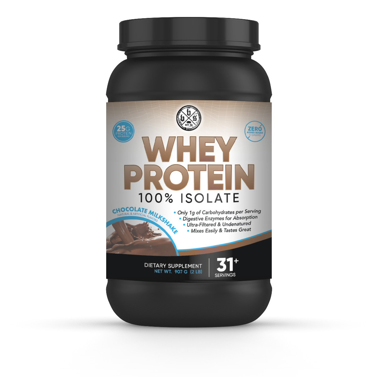 Whey Protein 100% Isolate – Chocolate Milk – 2lb – 31+ Servings