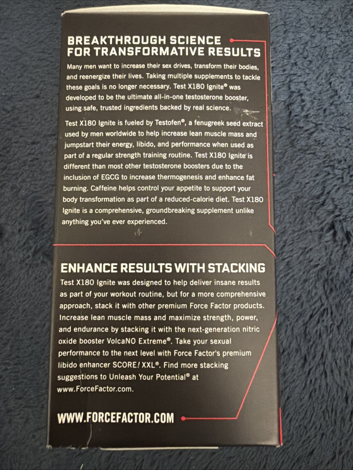 Force Factor Test X180 Ignite Total Testosterone Booster for Men with Fenugreek