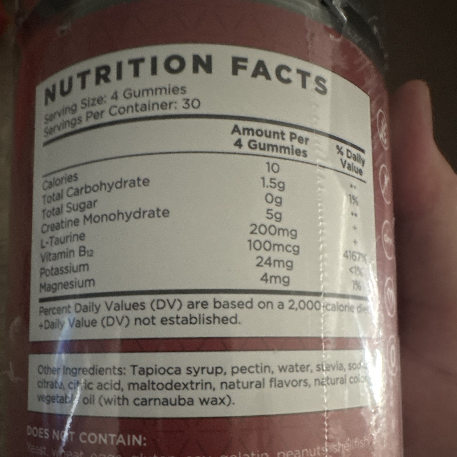 DR ALOT Creatine Monohydrate Raspberry Gummies 120 Count Vegan 5g