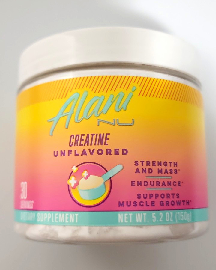 Alani Nu Creatine Monohydrate Powder Unflavored 5.2oz 5g 30 Servings