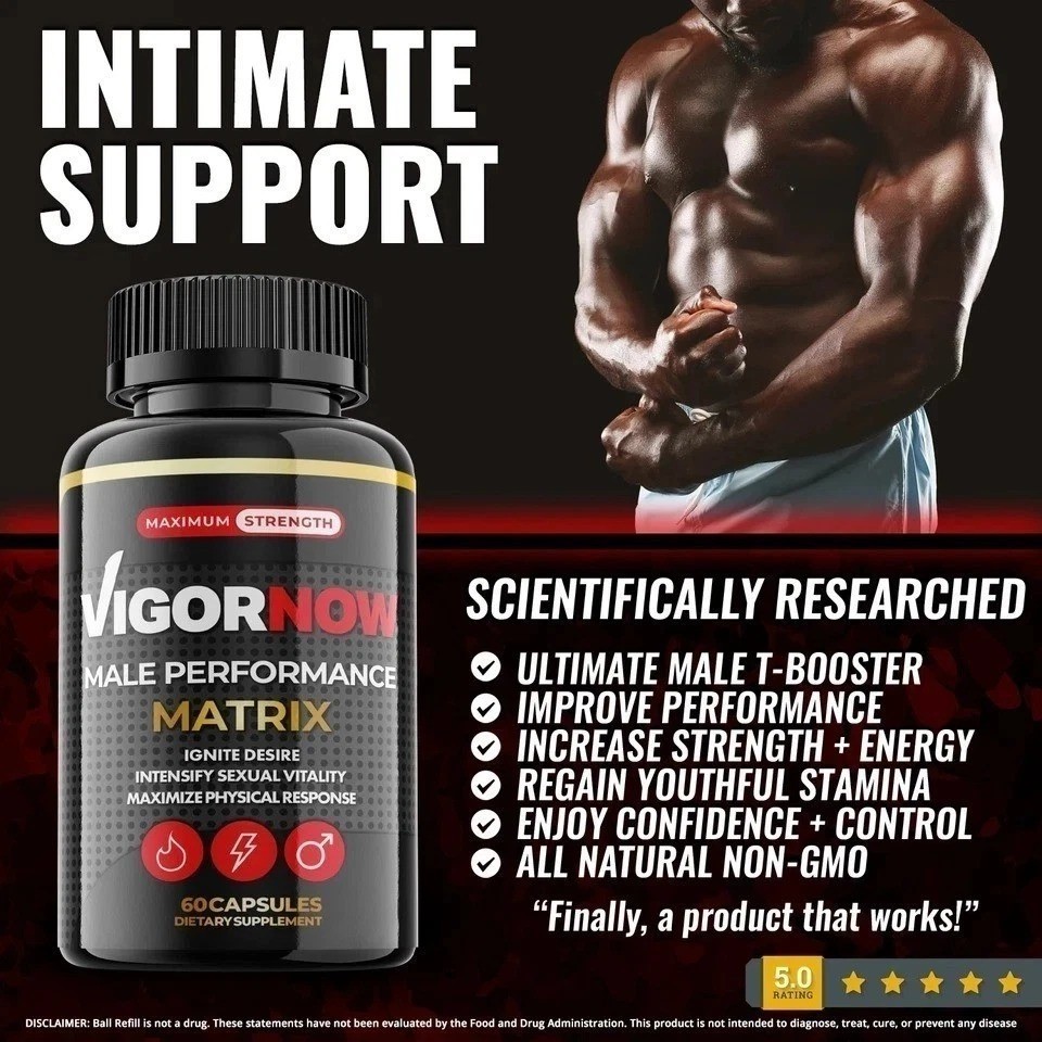 Vigor Now Pills for Men – Male Virility and Performance Support – 120 Capsules