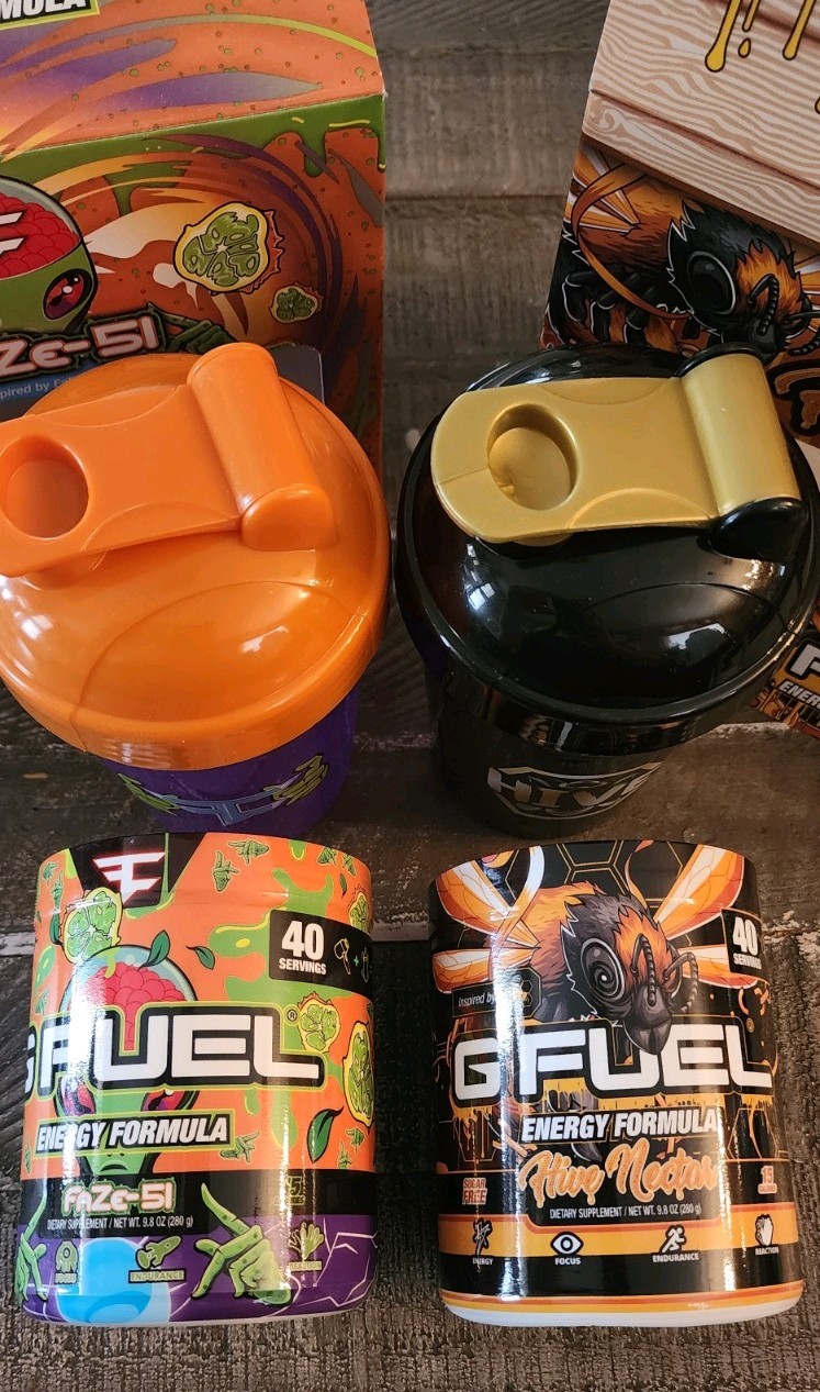 Gfuel Tub Lot of 2 Collectors Boxes Hive Nectar & Faze 51 New Sealed Tubs G Fuel