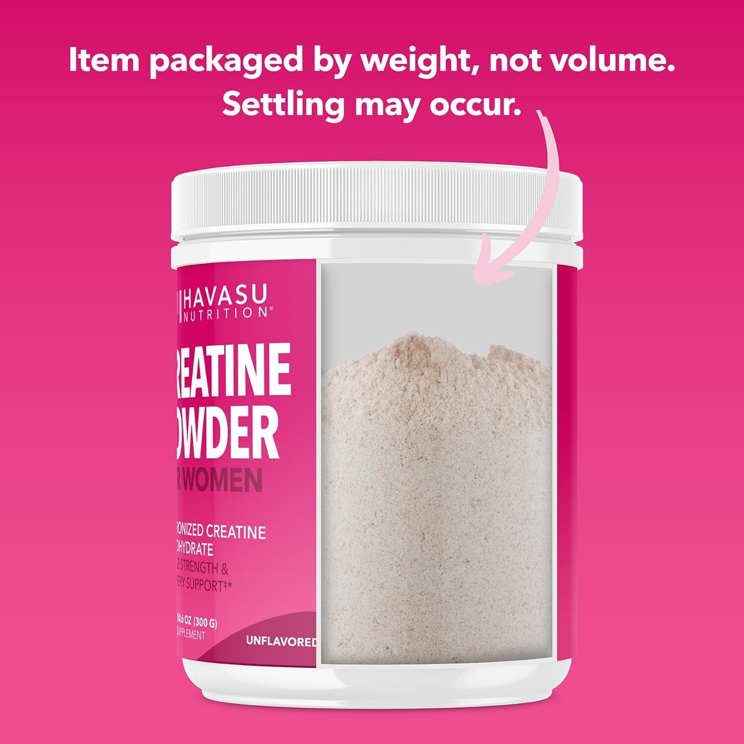 Micronized Creatine Monohydrate for Women Easy-to-Mix Post-Workout Recovery 300g