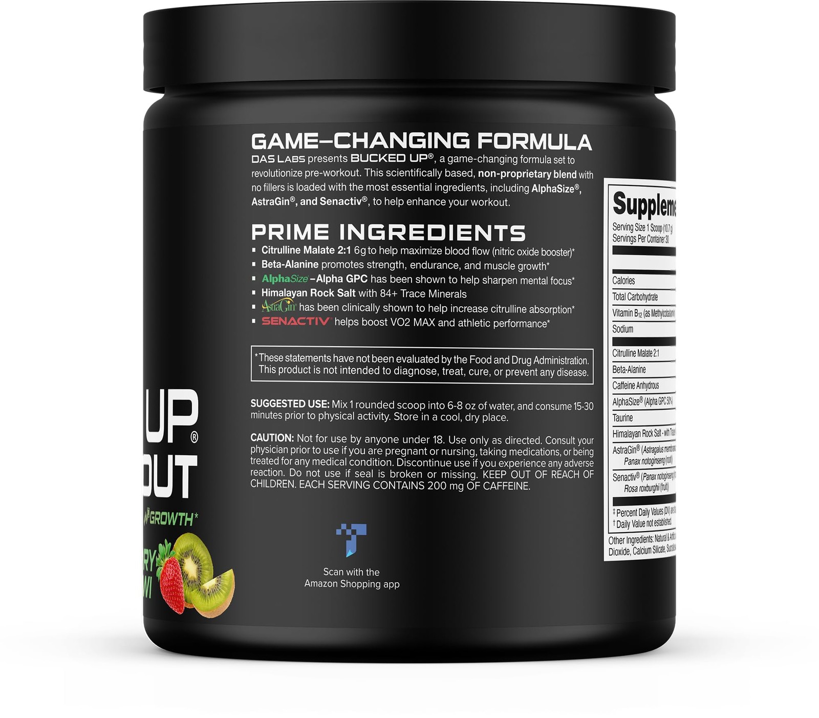 Pre Workout – Best Tasting – 6 Grams Citrulline, 2 Grams Beta Alanine Non Pro…