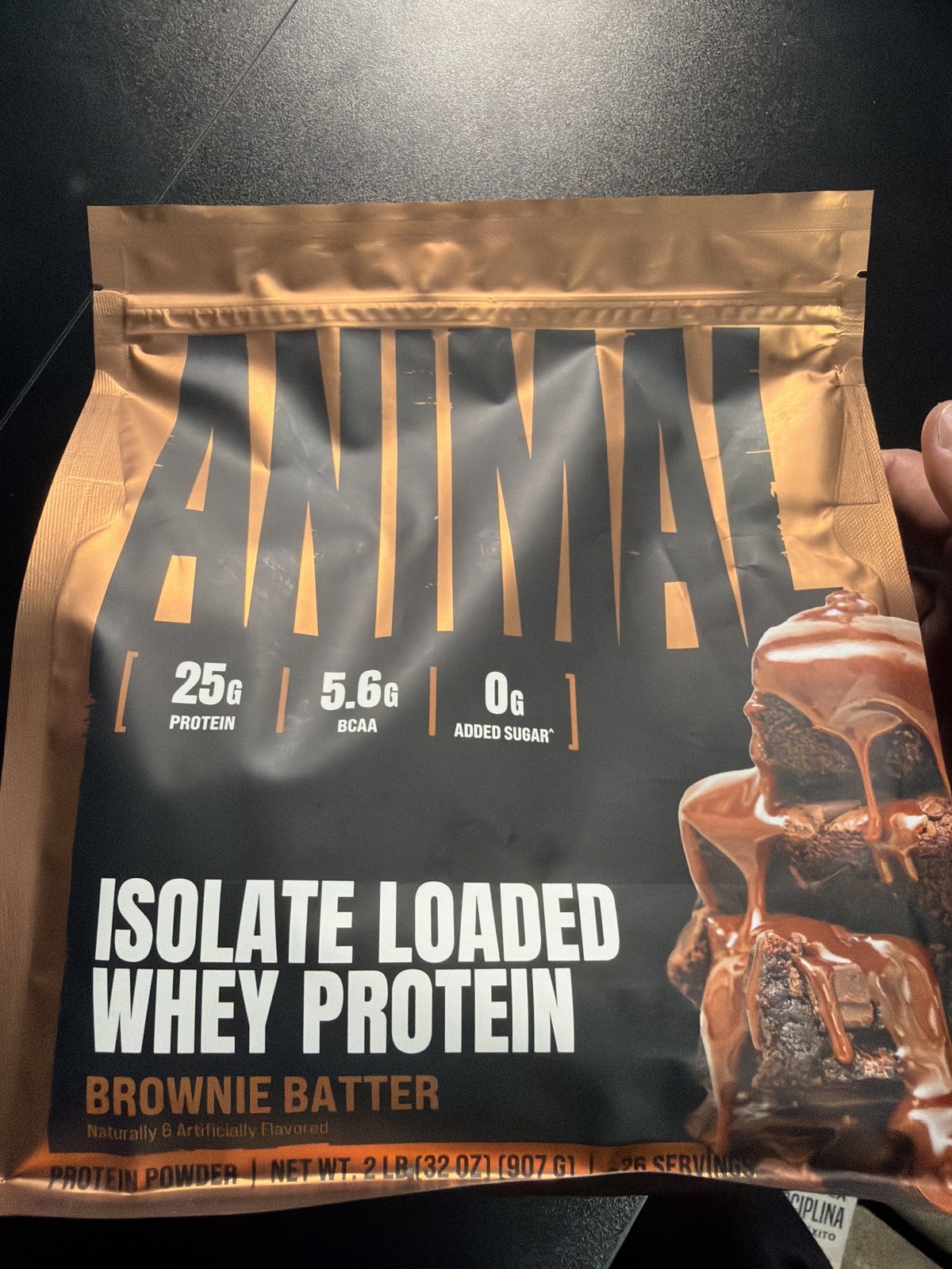 Animal Isolate Loaded Whey Protein Brownie Batter 2 Lb 26 Servings 25g