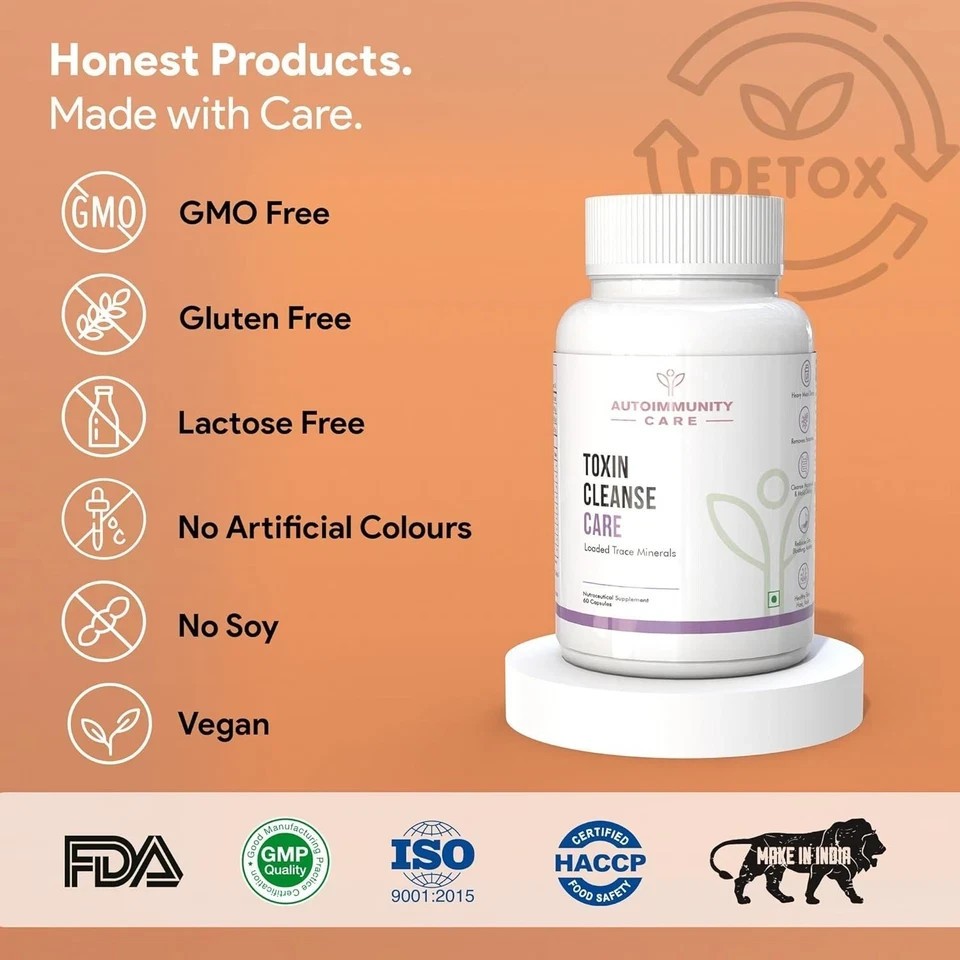 Autoimmunity Care Toxin Cleanse Care – Advanced Detox Detoxification 60 Caps e39