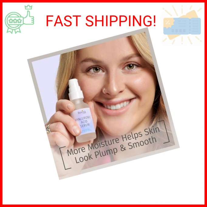 Reviva Labs Hyaluronic Acid Serum for Face and Neck – Moisturizing, Nourishing,