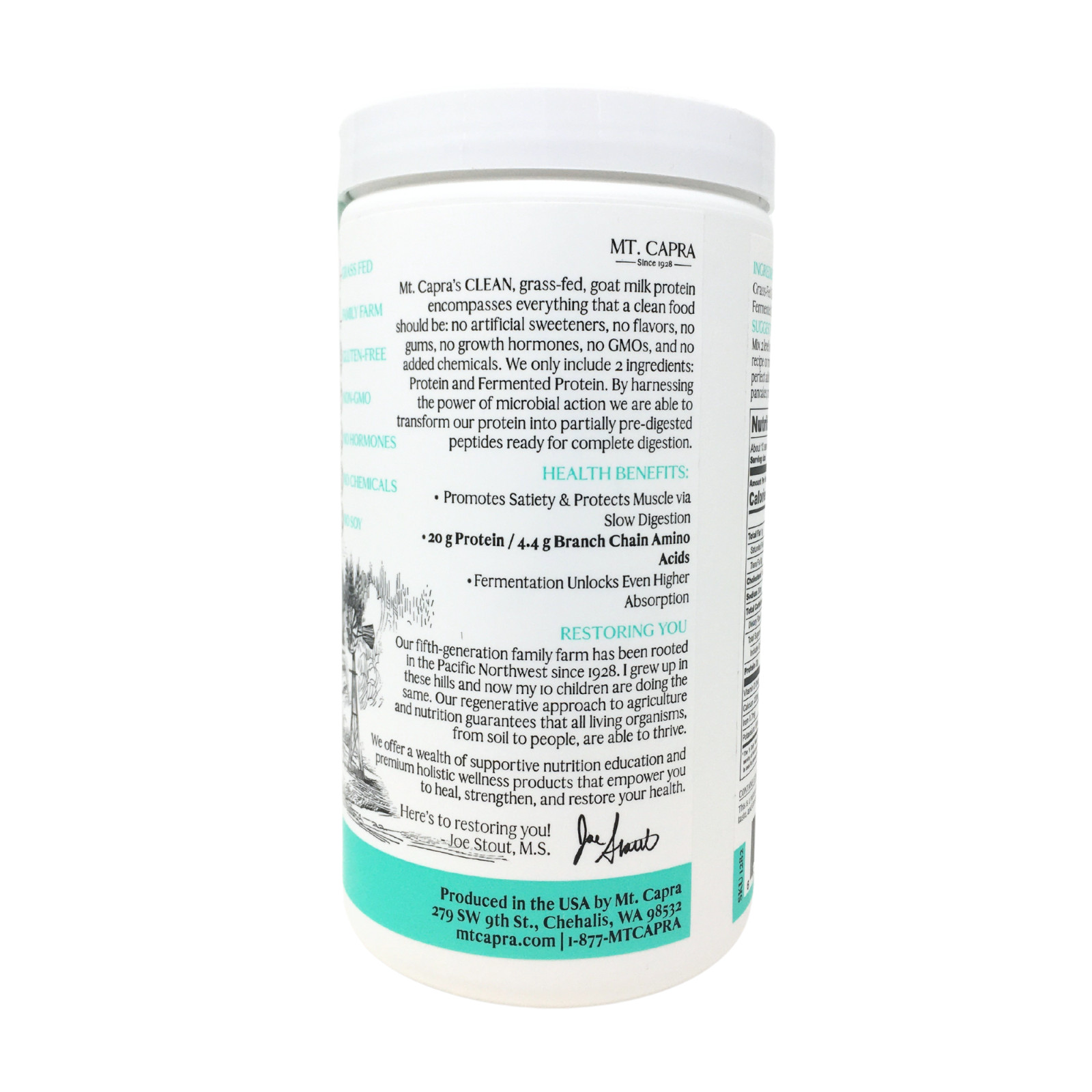MT Capra CLEAN Whole Protein Goat Milk Protein, 14.1 oz (400 g)