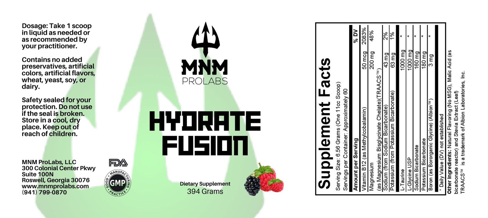 HYDRATE FUSION Electrolyte Formula