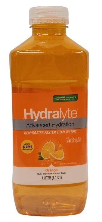Hydralyte Advanced Hydration – Orange Flavor – 1 Liter (33.8 fl oz)