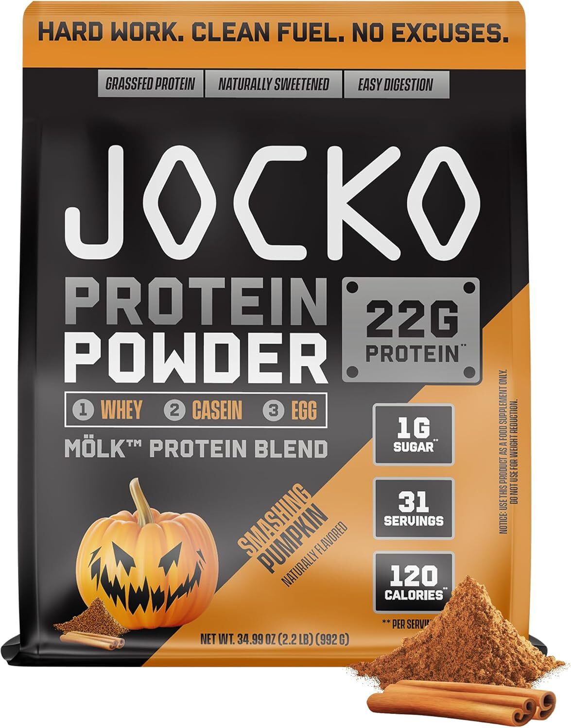 Jocko MOLK Whey Casein Protein Blend Powder 22g Protein 2lb Tubs Pick Flavor New