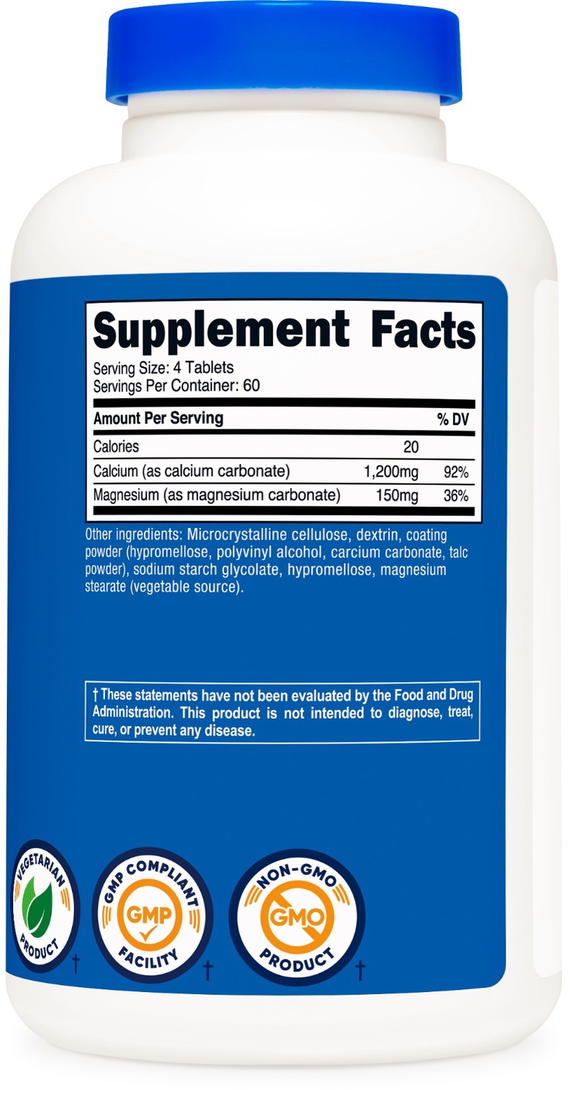Nutricost Calcium & Magnesium Carbonate 240 Tablets