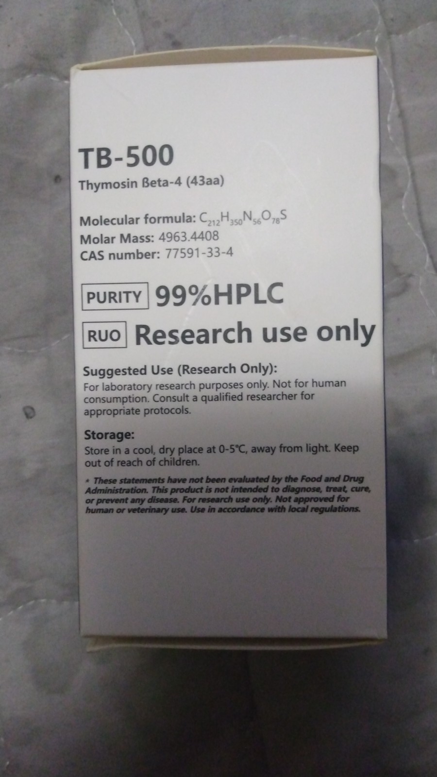 TB-500 Pharma Grade Peptide 60 capsules for body recomposition/ muscle building