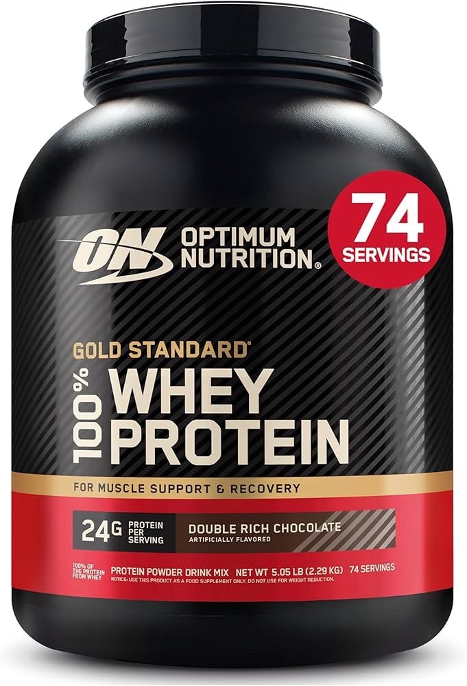 Optimum Nutrition Gold Standard 100% Whey Protein Powder, Double Rich Chocolate