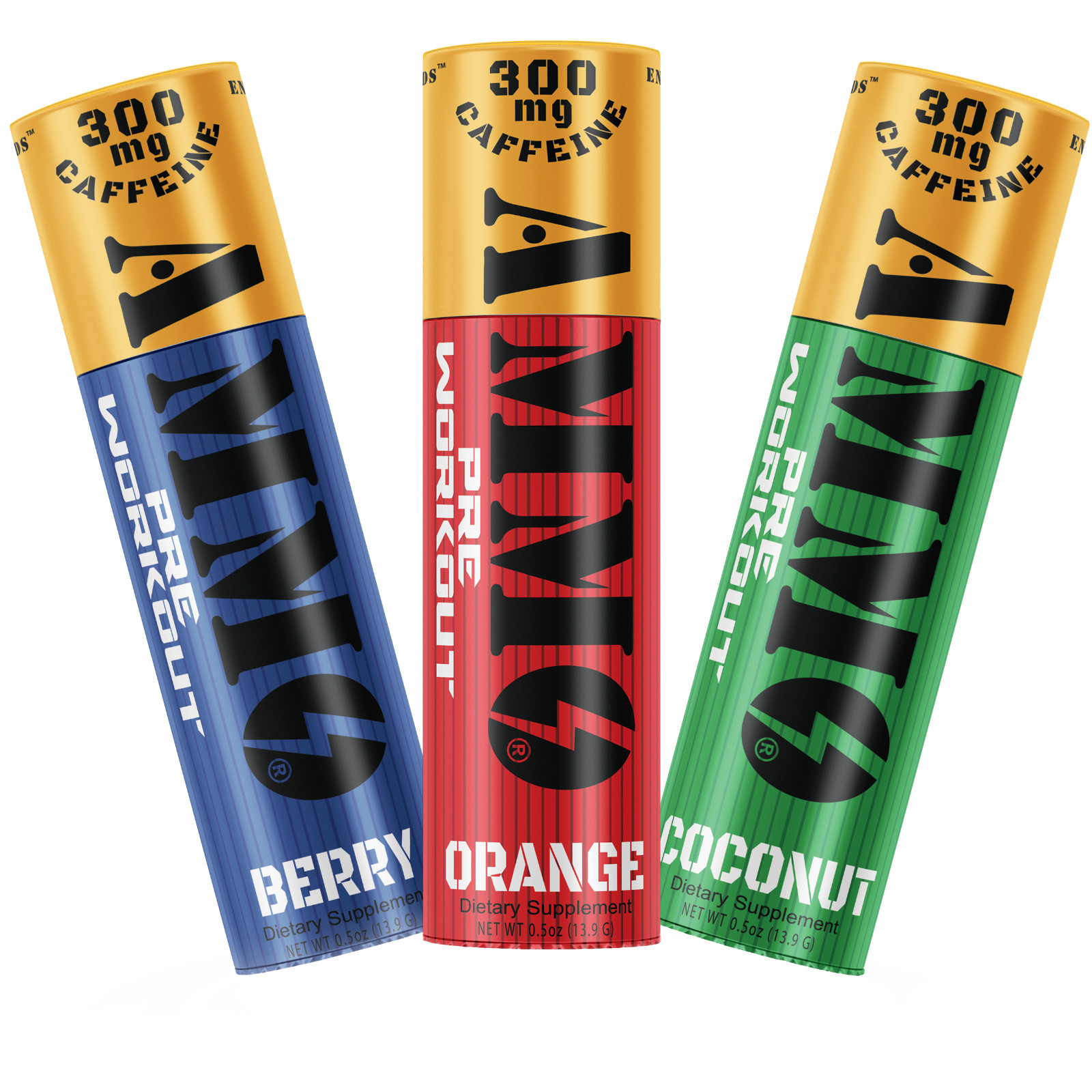AmmoShots Energy drink powder 12ct Single Shots Orange Zero Sugar ALL Natural