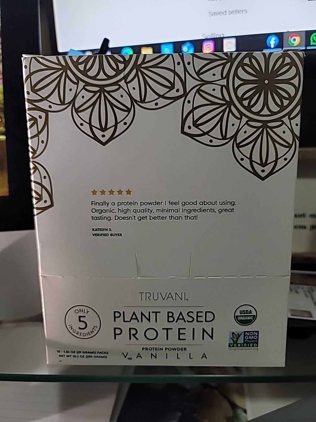 Truvani Organic Vanilla Plant-Based Protein Powder 10 – 1.02 Oz Net Wt 10.02